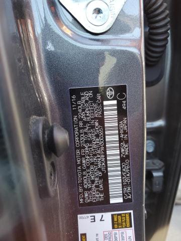 JTDKARFPXH3003657 - 2017 TOYOTA PRIUS PRIM ნაცრისფერი ფოტო 12