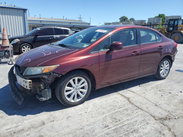 19XFB2F9XCE035081 - 2012 HONDA CIVIC EXL RED photo 1
