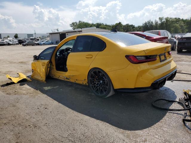 WBS43AY08NFM15017 - 2022 BMW M3 COMPETITION YELLOW photo 2