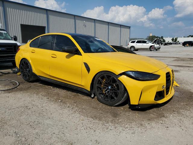 WBS43AY08NFM15017 - 2022 BMW M3 COMPETITION YELLOW photo 4