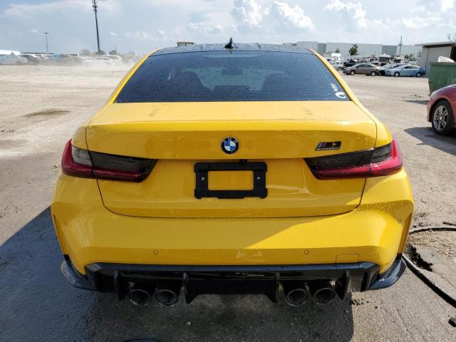WBS43AY08NFM15017 - 2022 BMW M3 COMPETITION YELLOW photo 6