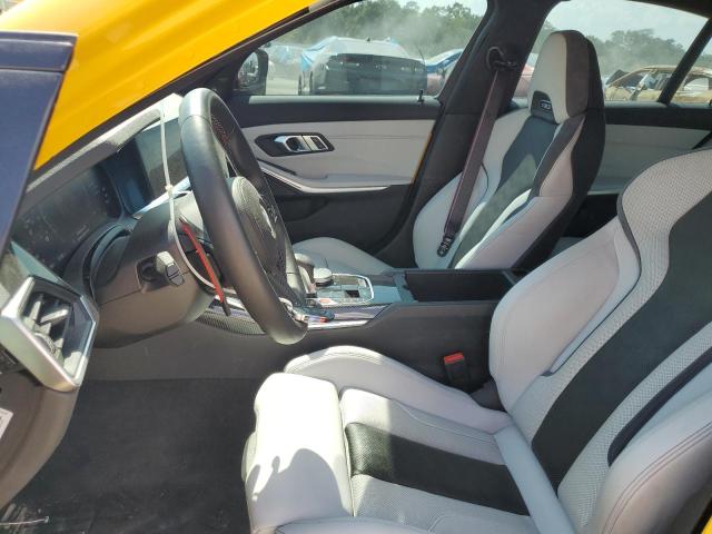 WBS43AY08NFM15017 - 2022 BMW M3 COMPETITION YELLOW photo 7