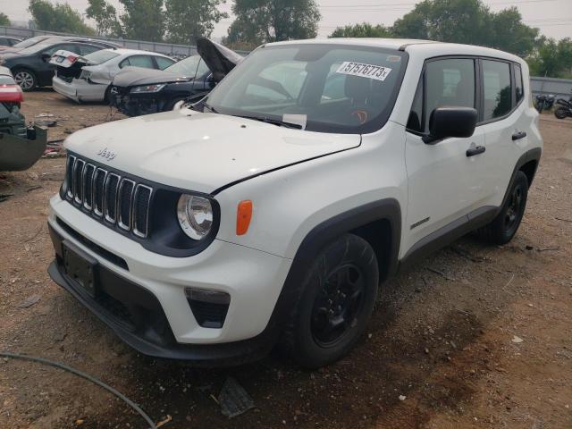 ZACNJAAB6LPL11288 - 2020 JEEP RENEGADE SPORT WHITE photo 1