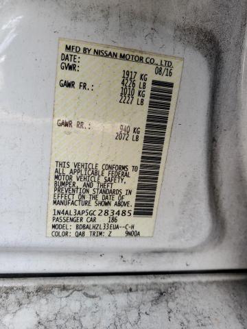 1N4AL3AP5GC283485 - 2016 NISSAN ALTIMA 2.5 თეთრი ფოტო 12