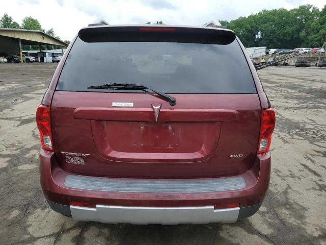 2CKDL73F476252474 - 2007 PONTIAC TORRENT BURGUNDY photo 6