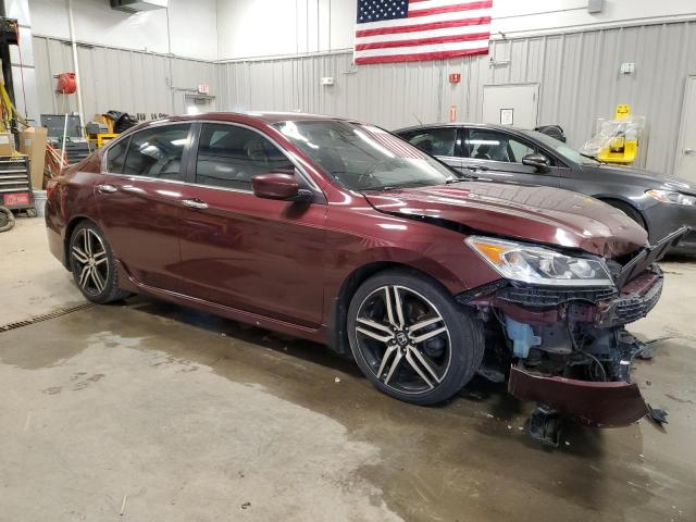 1HGCR2F69GA025527 - 2016 HONDA ACCORD SPORT Марун фото 4