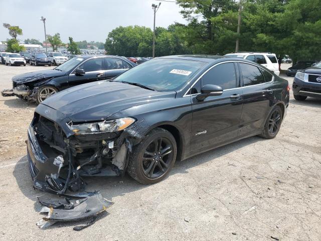 3FA6P0RUXFR219428 - 2015 FORD FUSION TITANIUM HEV BLACK photo 1