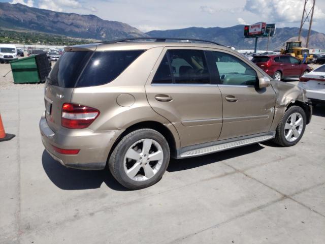 4JGBB8GBXAA566019 - 2010 MERCEDES-BENZ ML 350 4MATIC GOLD photo 3