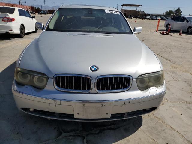 WBAGN63535DS58696 - 2005 BMW 7 SERIES LI SILVER photo 5