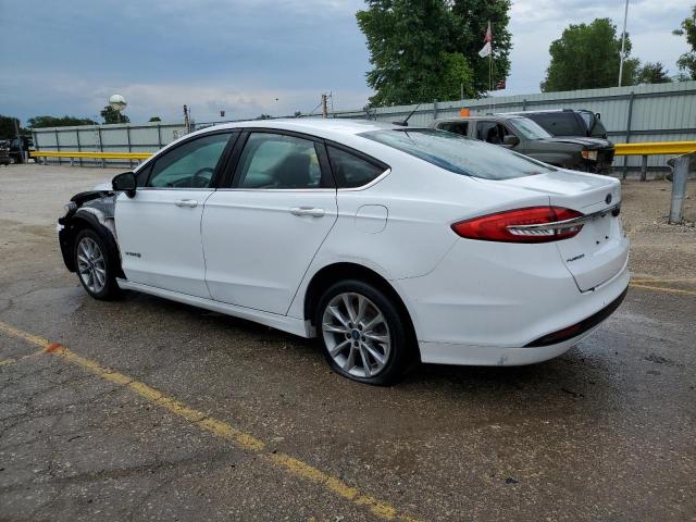 3FA6P0LU7HR336699 - 2017 FORD FUSION SE HYBRID WHITE photo 2