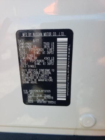 JN8AY2NE6J9732325 - 2018 NISSAN ARMADA PLATINUM WHITE photo 13