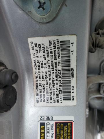 19XFA1F64AE033231 - 2010 HONDA CIVIC LX-S SILVER photo 12