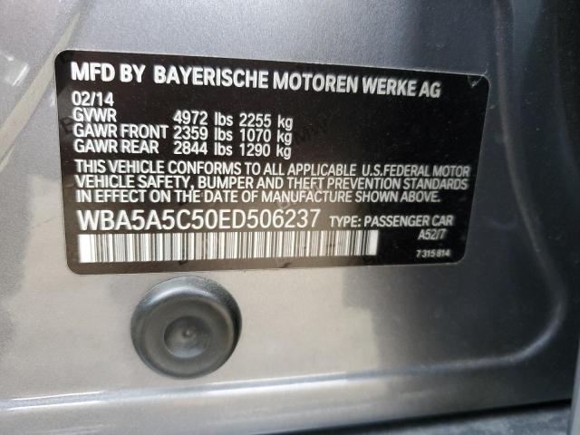 WBA5A5C50ED506237 - 2014 BMW 528 I GRAY photo 12
