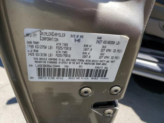 1J4GK38K86W133444 - 2006 JEEP LIBERTY RENEGADE 米色 照片 13