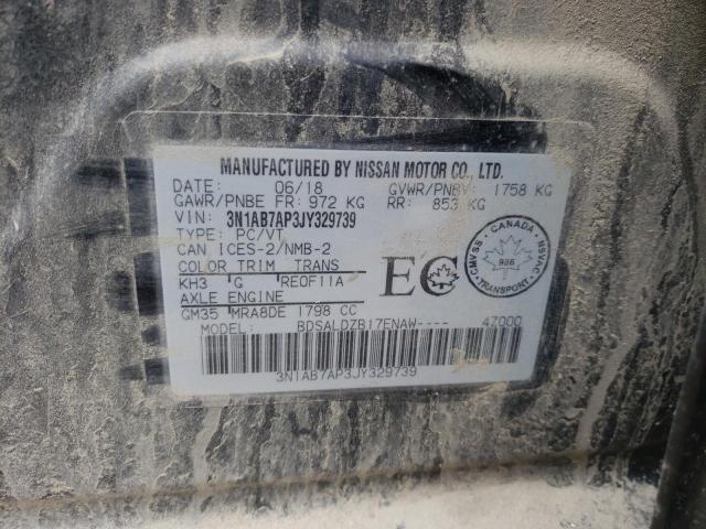 3N1AB7AP3JY329739 - 2018 NISSAN SENTRA S 黑色 照片 12