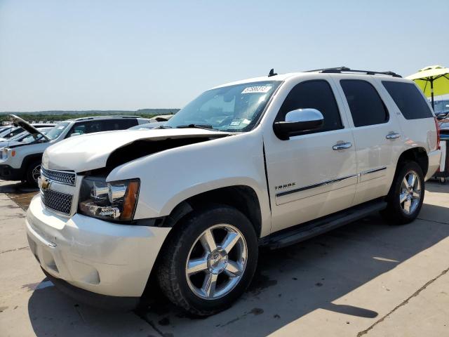 1GNSKCE02ER123094 - 2014 CHEVROLET TAHOE K1500 LTZ WHITE photo 1