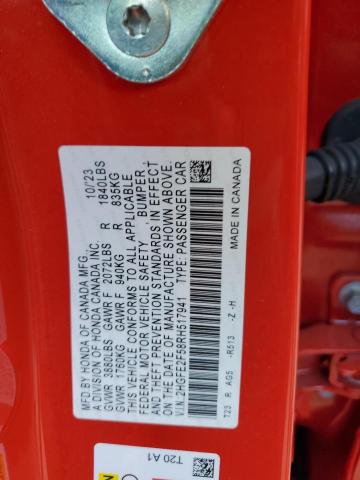 2HGFE2F58RH517941 - 2024 HONDA CIVIC SPORT RED photo 12