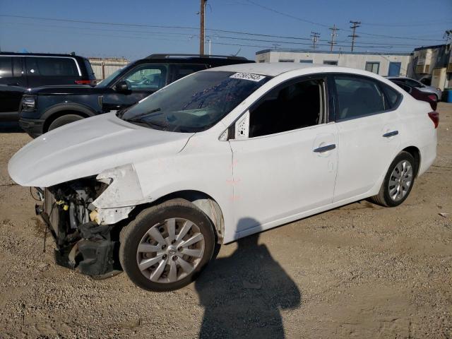 3N1AB7AP7KY245313 - 2019 NISSAN SENTRA S WHITE photo 1