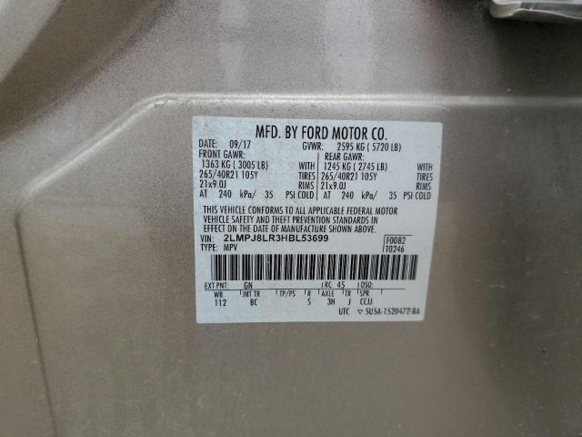 2LMPJ8LR3HBL53699 - 2017 LINCOLN MKX RESERVE Altın fotoğraf 13