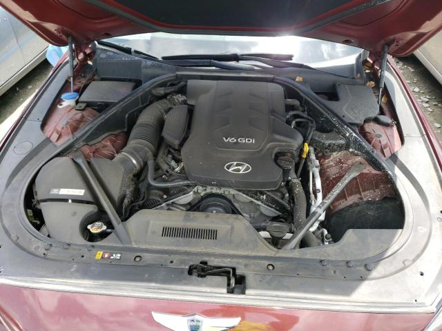 KMHGN4JE3GU126448 - 2016 HYUNDAI GENESIS 3.8L MAROON photo 11