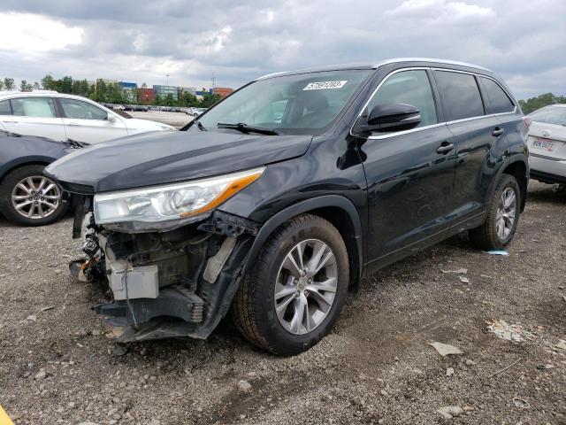 5TDJKRFH4FS192027 - 2015 TOYOTA HIGHLANDER XLE Սև լուսանկար 1