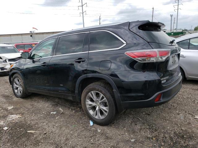 5TDJKRFH4FS192027 - 2015 TOYOTA HIGHLANDER XLE Սև լուսանկար 2