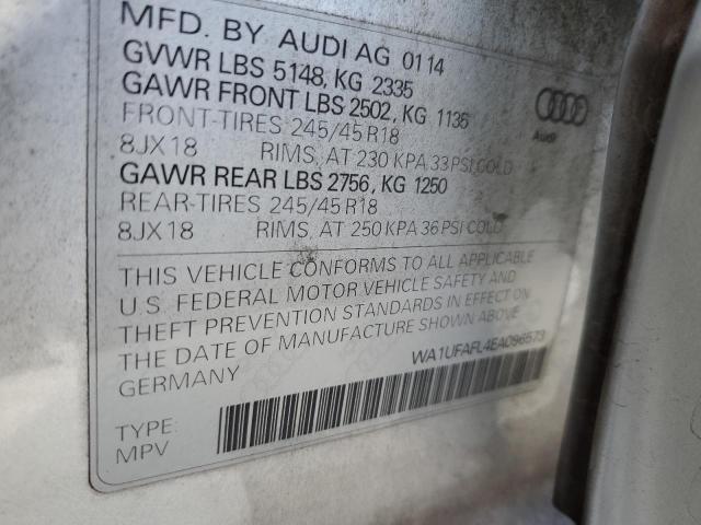 WA1UFAFL4EA096573 - 2014 AUDI A4 ALLROAD PREMIUM PLUS SILVER photo 12
