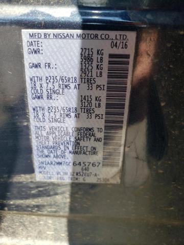 5N1AR2MM7GC645767 - 2016 NISSAN PATHFINDER S BLUE photo 13