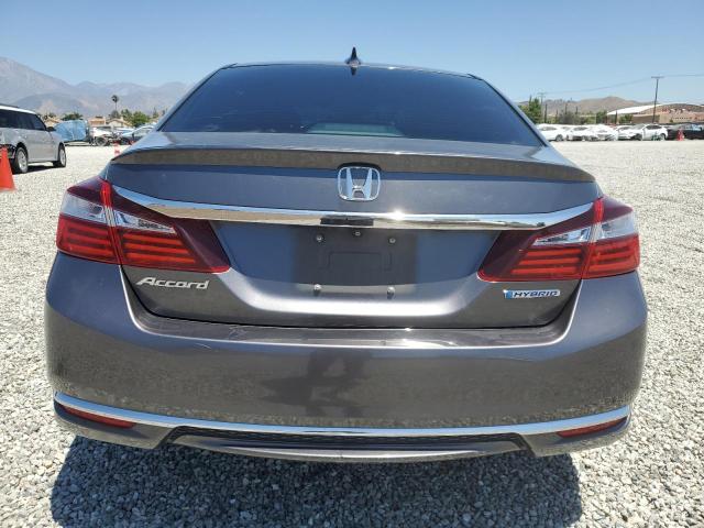 JHMCR6F30HC013394 - 2017 HONDA ACCORD HYBRID GRAY photo 6