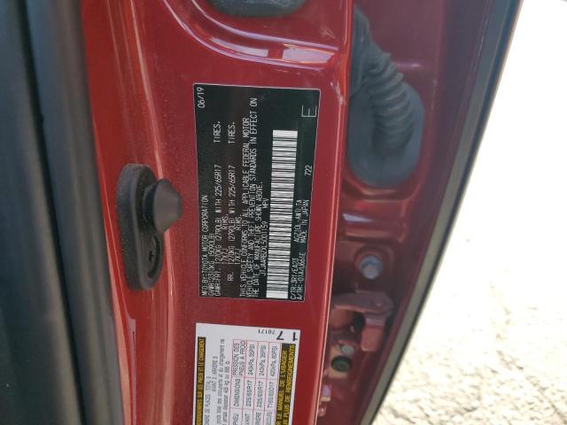 JTJAARBZXL5001159 - 2020 LEXUS NX 300 BASE წითელი ფოტო 13