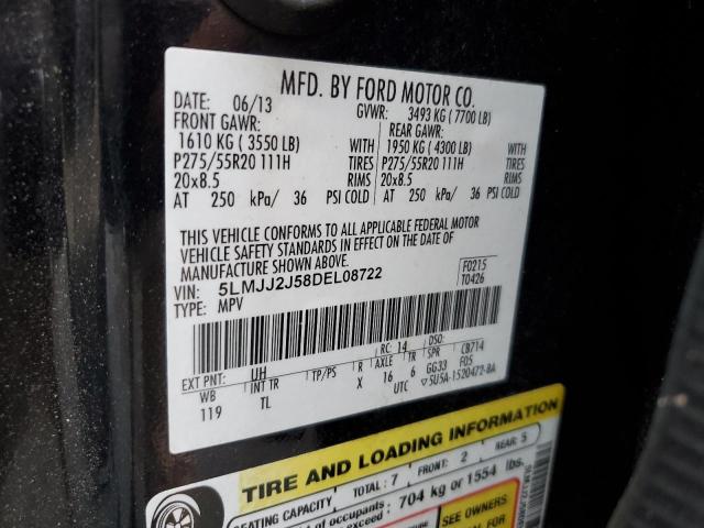 5LMJJ2J58DEL08722 - 2013 LINCOLN NAVIGATOR შავი ფოტო 13