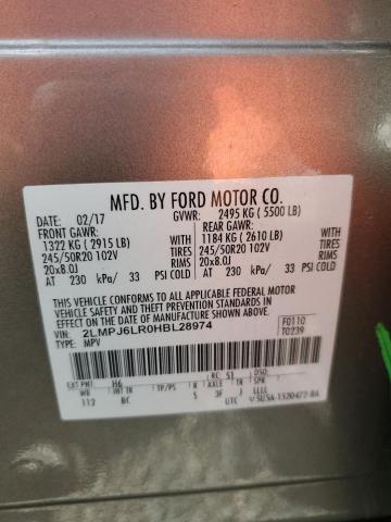 2LMPJ6LR0HBL28974 - 2017 LINCOLN MKX RESERVE 棕色 照片 12