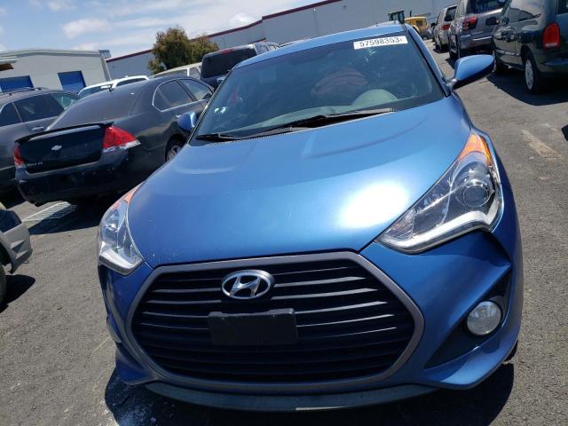 KMHTC6AE6GU265019 - 2016 HYUNDAI VELOSTER TURBO BLUE photo 5