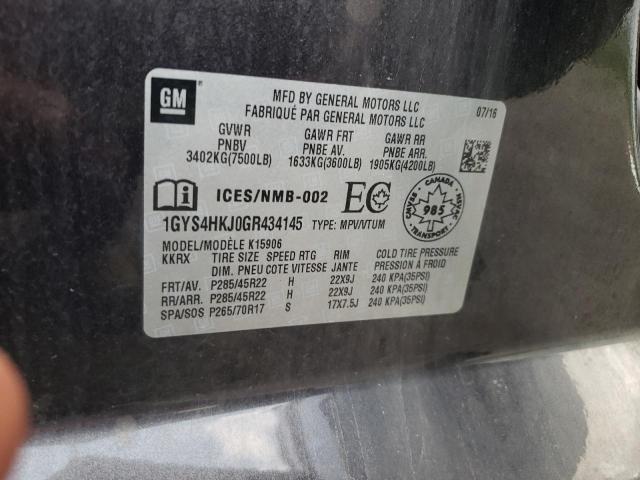 1GYS4HKJ0GR434145 - 2016 CADILLAC ESCALADE ESV LUXURY GRAY photo 13