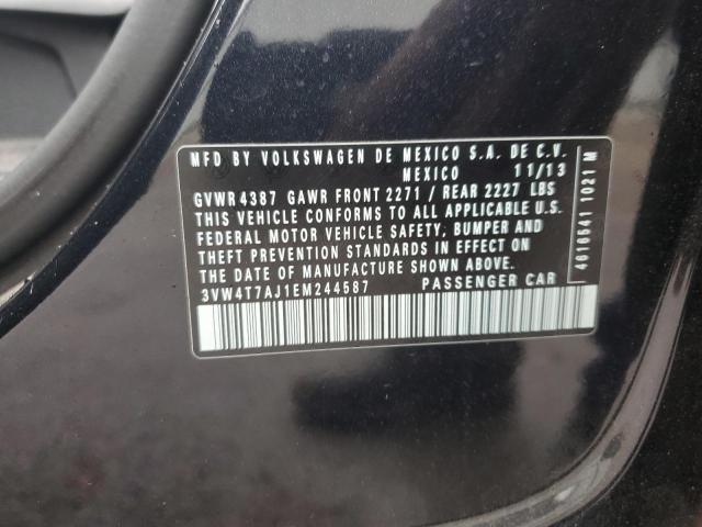 3VW4T7AJ1EM244587 - 2014 VOLKSWAGEN JETTA GLI Սև լուսանկար 12