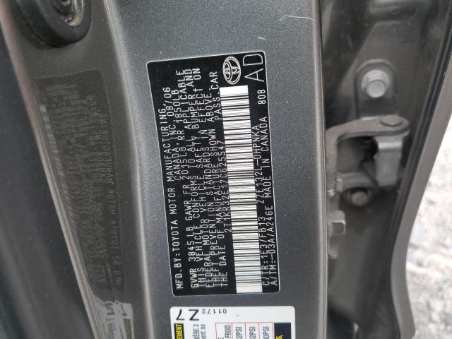 2T1KR32E17C625547 - 2007 TOYOTA COROLLA MA XR GRAY photo 14