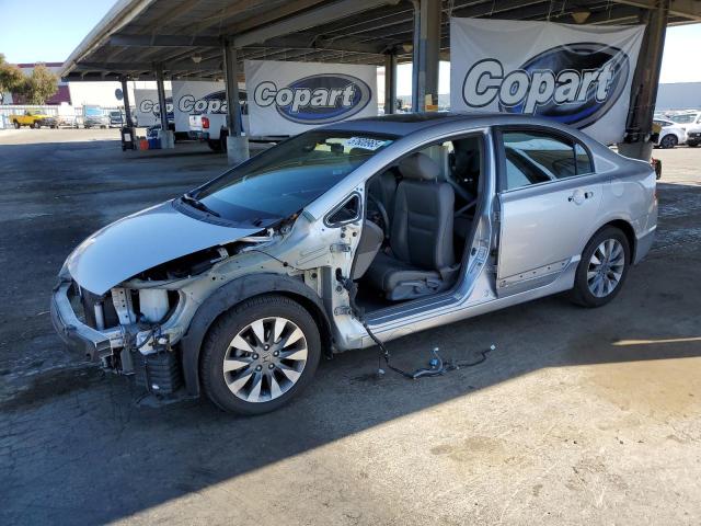 19XFA1F91AE022696 - 2010 HONDA CIVIC EXL SILVER photo 1