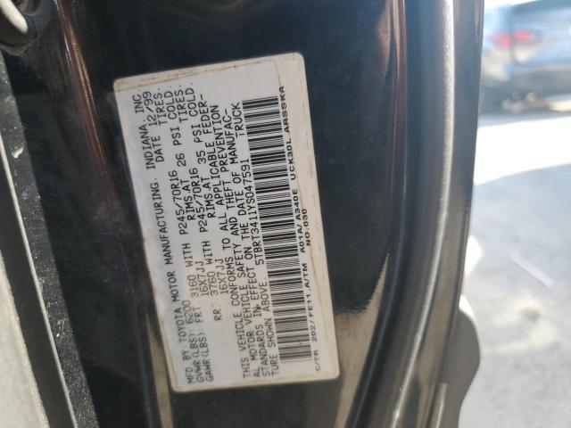 5TBRT3411YS047591 - 2000 TOYOTA TUNDRA ACCESS CAB Սև լուսանկար 12