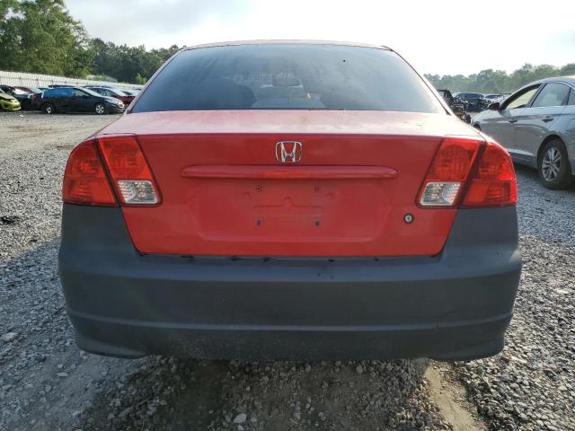 1HGES16335L011475 - 2005 HONDA CIVIC DX VP RED photo 6