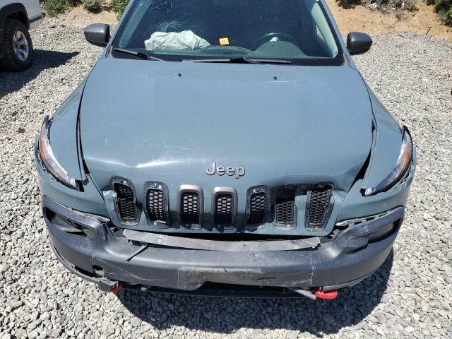 1C4PJMBS4FW612855 - 2015 JEEP CHEROKEE TRAILHAWK BLUE photo 12