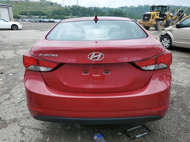 KMHDH4AE4EU177884 - 2014 HYUNDAI ELANTRA SE RED photo 6