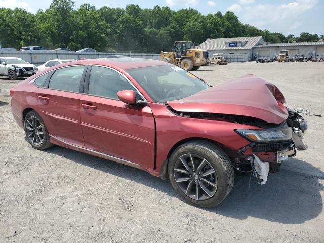 1HGCV1F58MA000451 - 2021 HONDA ACCORD EXL RED photo 4