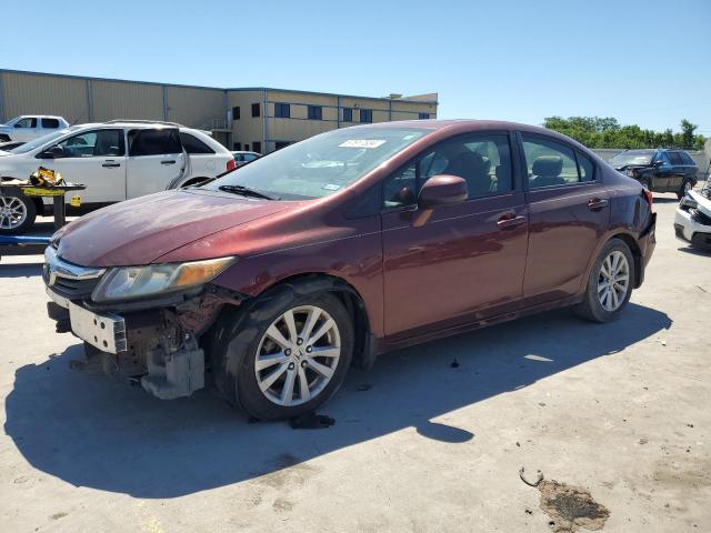 2HGFB2F9XCH542780 - 2012 HONDA CIVIC EXL BURGUNDY photo 1