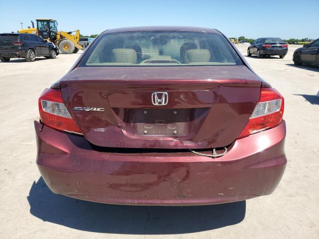 2HGFB2F9XCH542780 - 2012 HONDA CIVIC EXL ბურგუნდია ფოტო 6