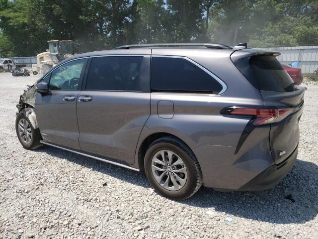 5TDYRKEC2MS007543 - 2021 TOYOTA SIENNA XLE GRAY photo 2