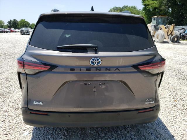 5TDYRKEC2MS007543 - 2021 TOYOTA SIENNA XLE GRAY photo 6