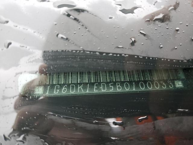 1G6DK1ED5B0100033 - 2011 CADILLAC CTS PERFORMANCE COLLECTION ნაცრისფერი ფოტო 12