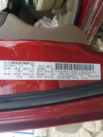 2C4RC1CG6FR520523 - 2015 CHRYSLER TOWN & COU TOURING L RED photo 14