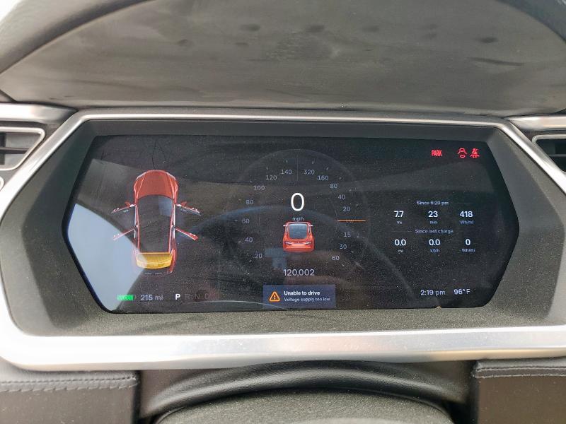 5YJSA1DP0DFP18903 - 2013 TESLA MODEL S RED photo 9