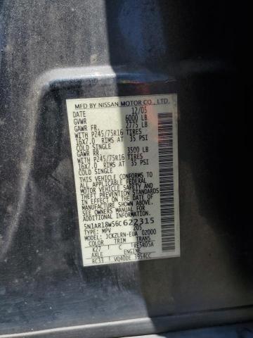 5N1AR18W56C622315 - 2006 NISSAN PATHFINDER LE GRAY photo 13